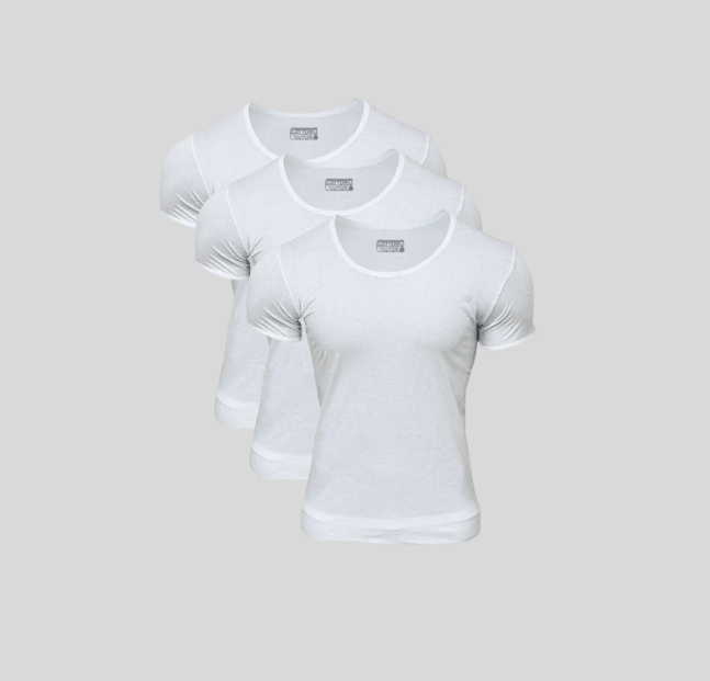 (Cottonil) ٣قطع فانلة رجالي بيضاء