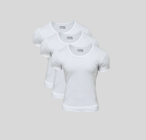 (bundle) (Cottonil) ٣قطع فانلة رجالي بيضاء