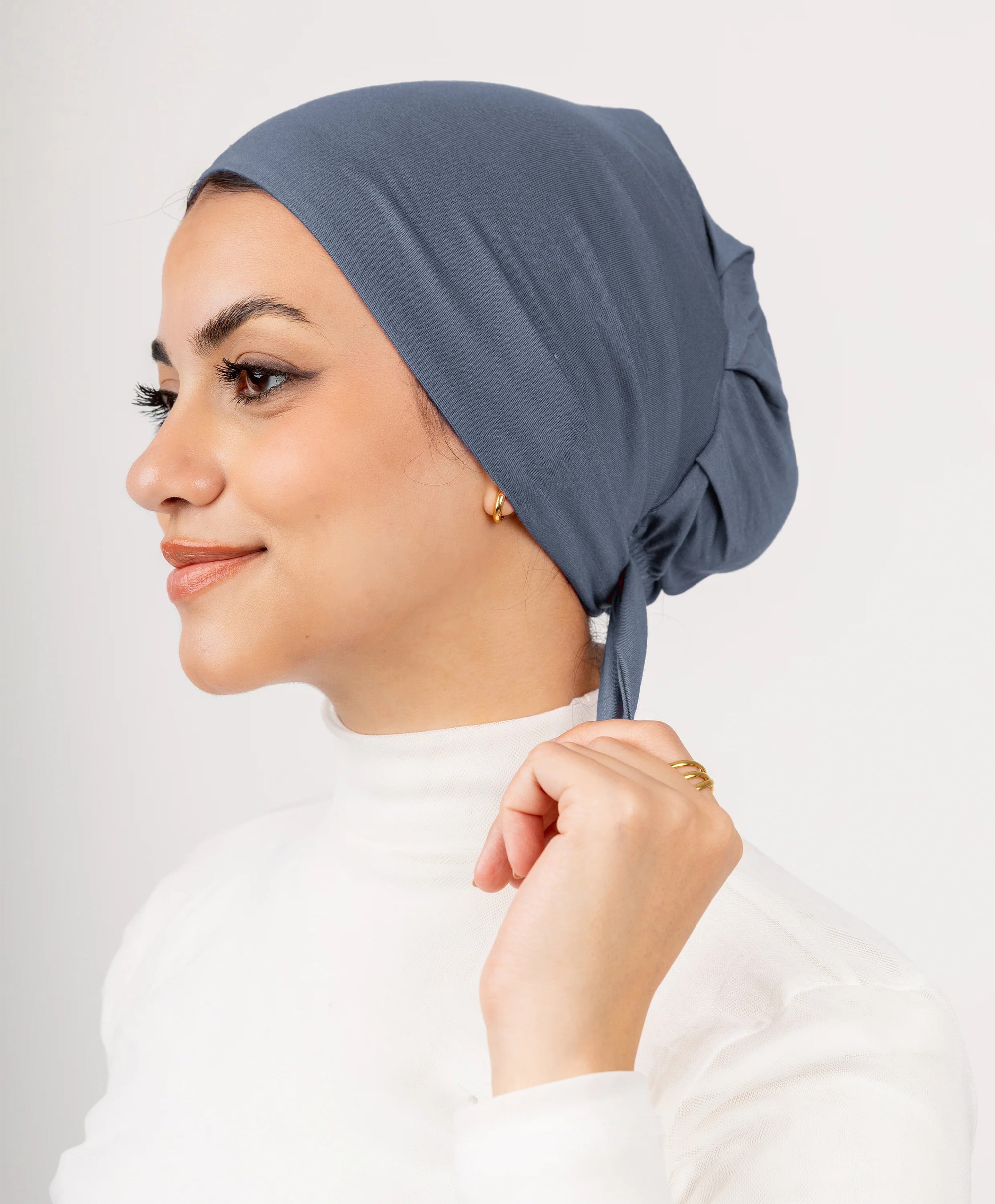 بونيه قطن برباط - (le voile)  ٣ قطع