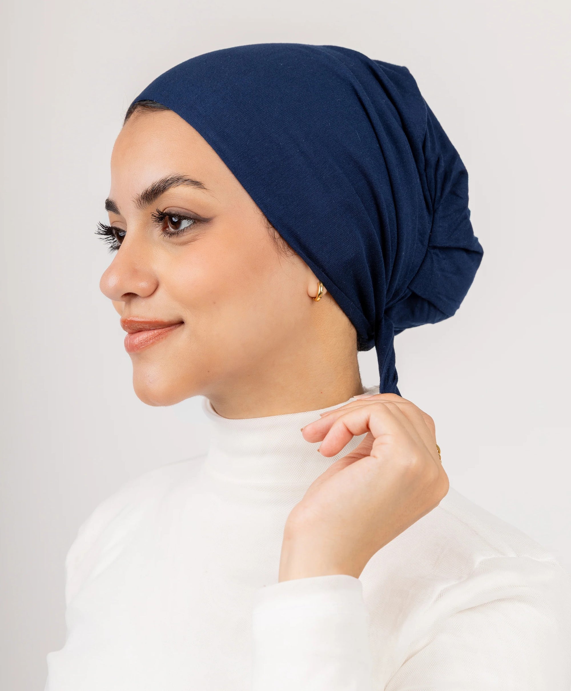 بونيه قطن برباط - (le voile)  ٣ قطع