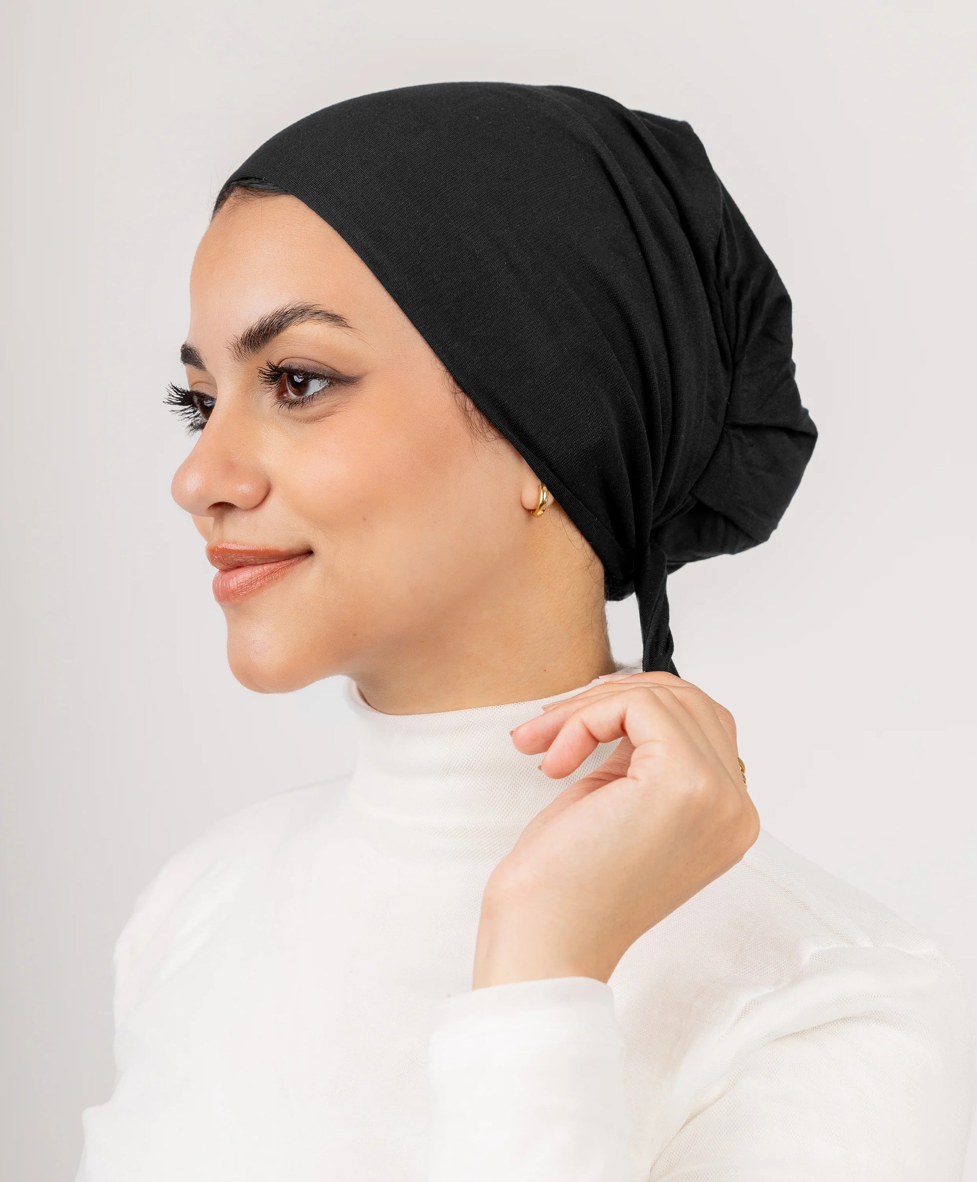 بونيه قطن برباط - (le voile)  ٣ قطع