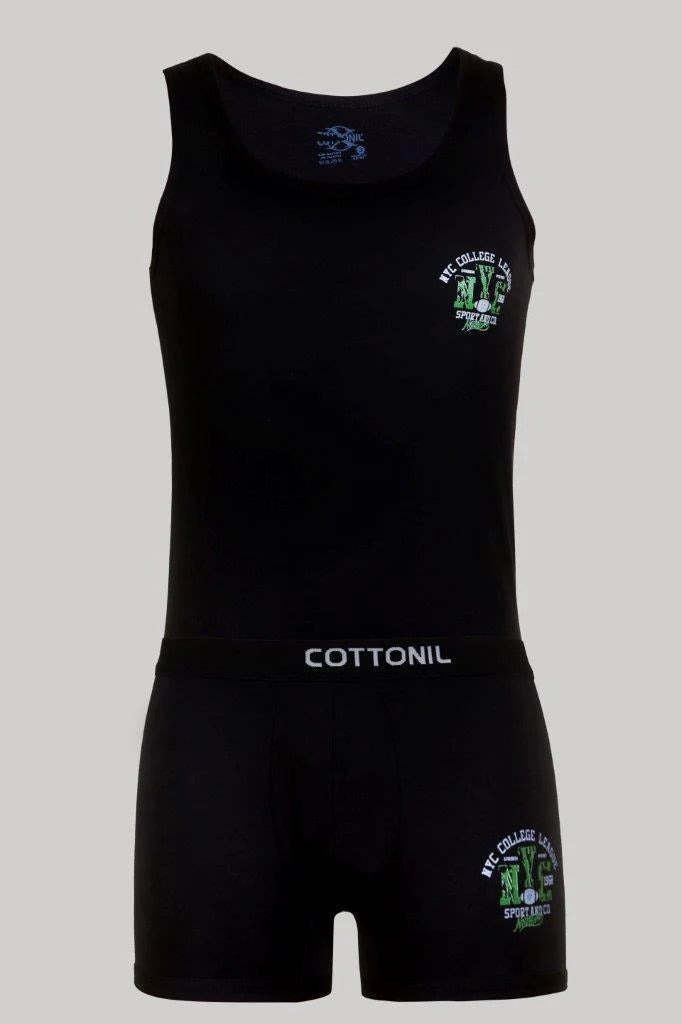 (Cottonil) طقم فانلة و بوكسر ريلاكس رجالي