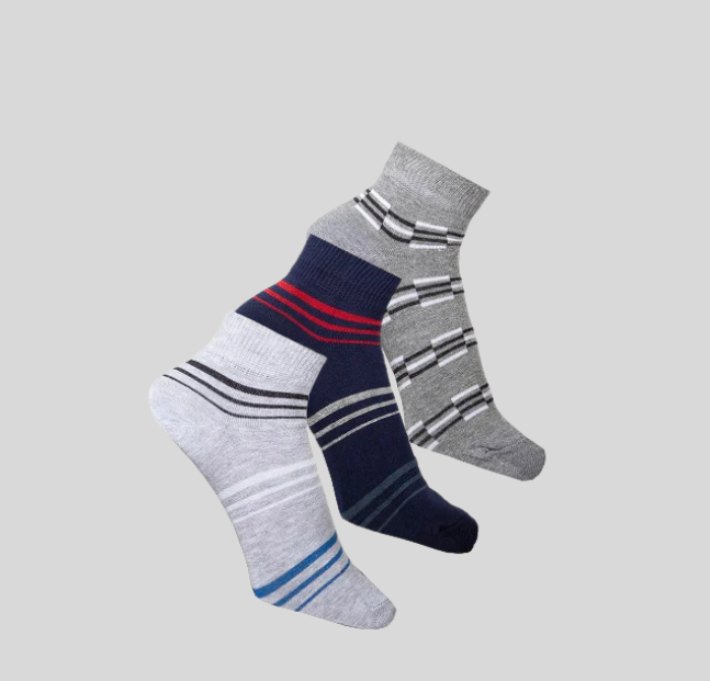 (Cottonil) ٣ قطع شراب كلاسيك منقوش