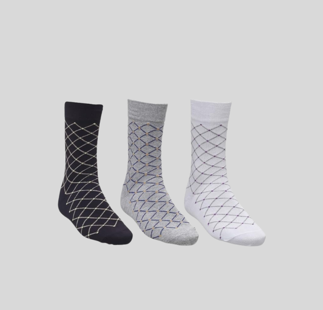 (Cottonil) ٣ قطع شراب رجالى كلاسيك طويل