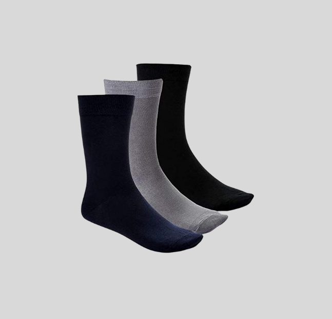 (Cottonil) ٣ قطع شراب رجالى كلاسيك طويل+ بوكسر مطبوع رجالي(Dice)٣ قطع