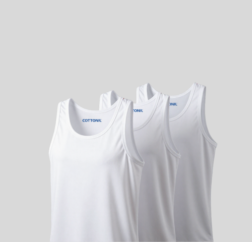 (bundle) (Cottonil)٣ قطع فانلة حمالة رجالي أبيض
