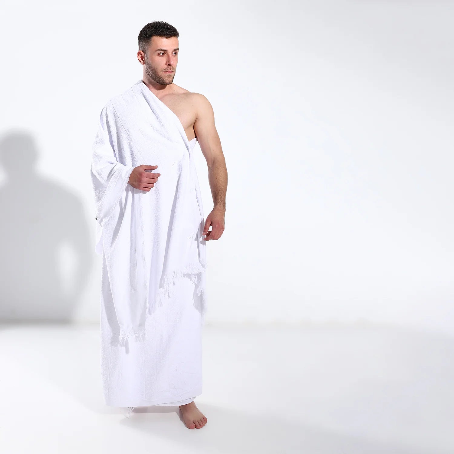 لباس إحرام من القطن الأبيض المنقوش (Cottonil)